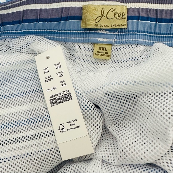 JCrew 6" Stretch Swim Trunk - Stripes - Picture 3 of 4
